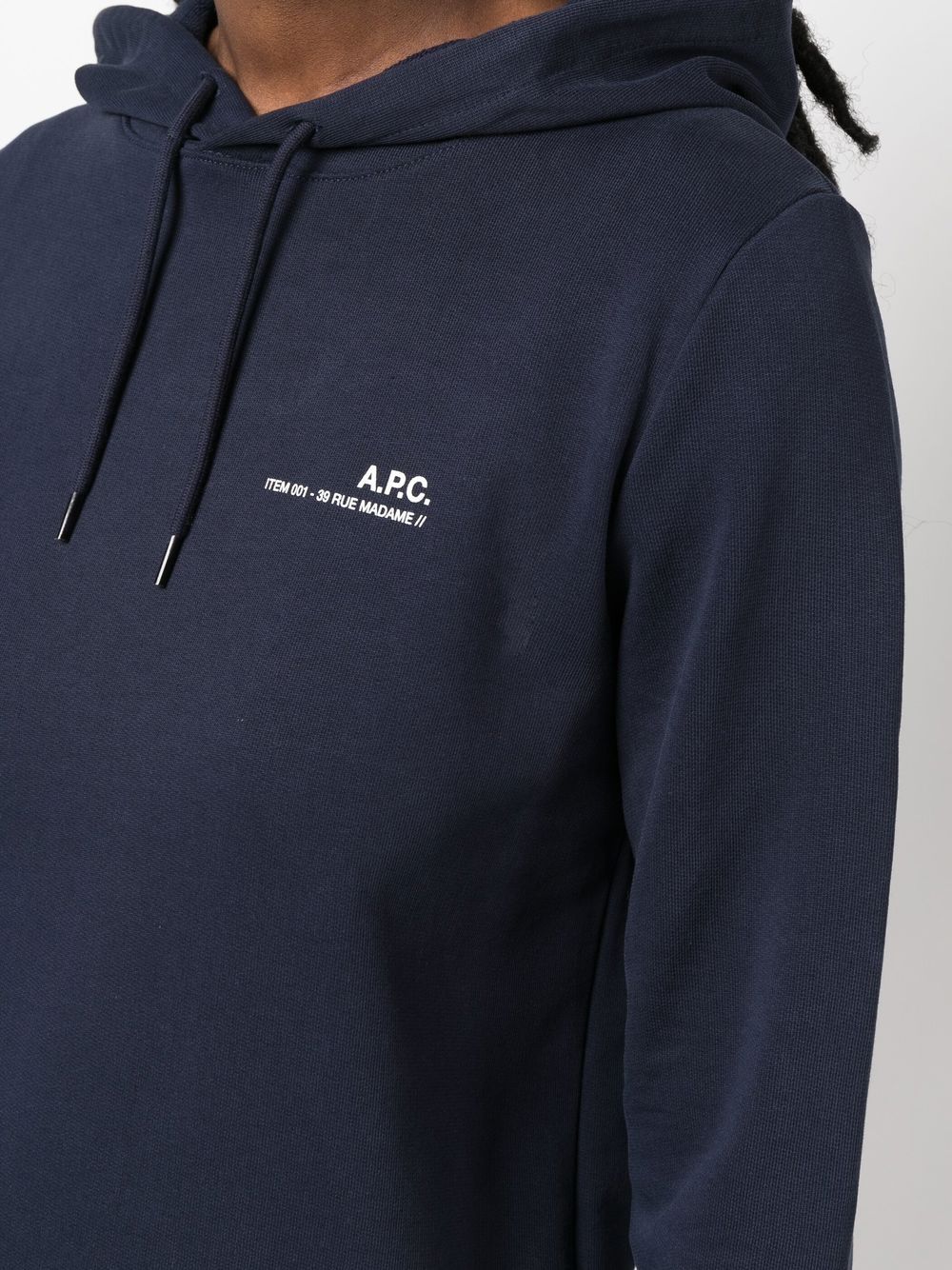 A.P.C. logo-print cotton hoodie Women