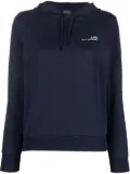 A.P.C. logo-print cotton hoodie - Blue