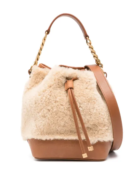 Saint Laurent shearling bucket bag WOMEN