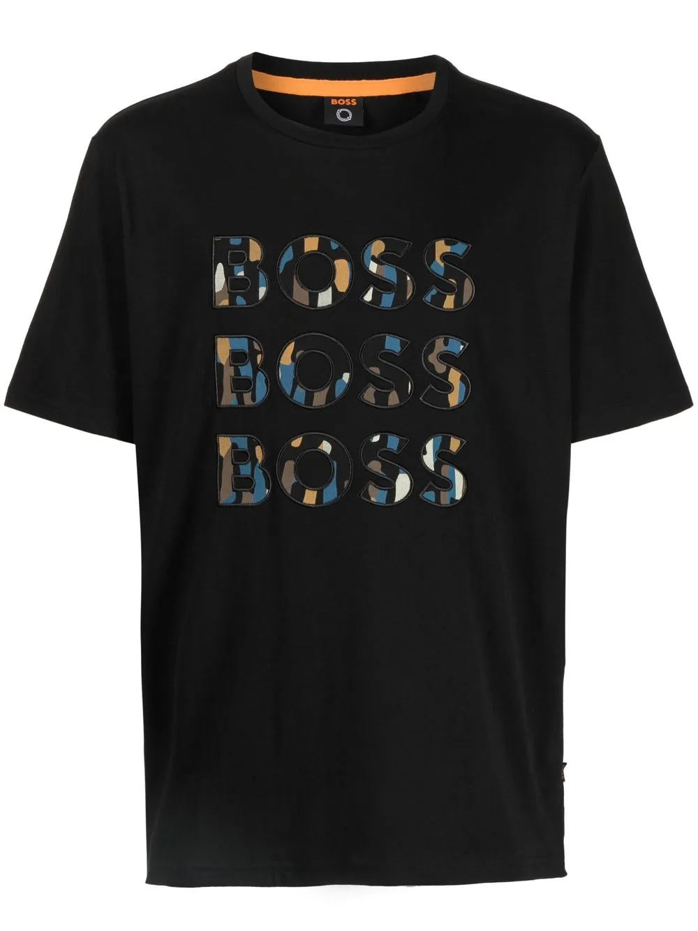 

BOSS playera con parche del logo - Negro