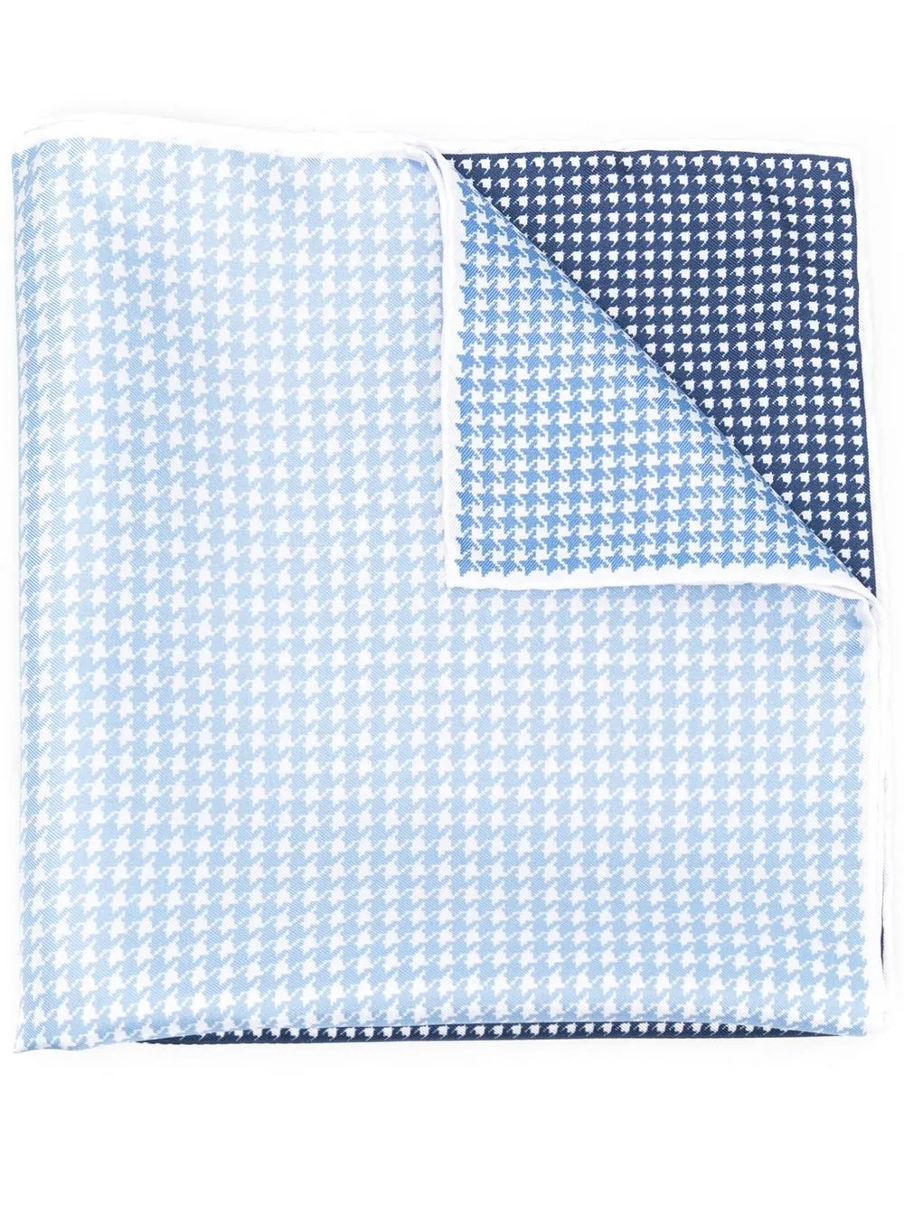 

Lanvin patchwork-pattern print pocket square - Blue