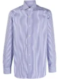 Barba candy-stripe long-sleeve shirt - White