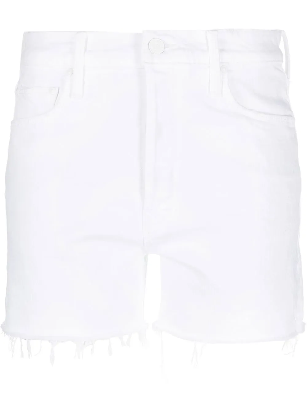 

MOTHER shorts de mezclilla con tiro alto - Blanco