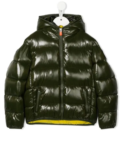 Save The Duck Kids padded-design hooded jacket