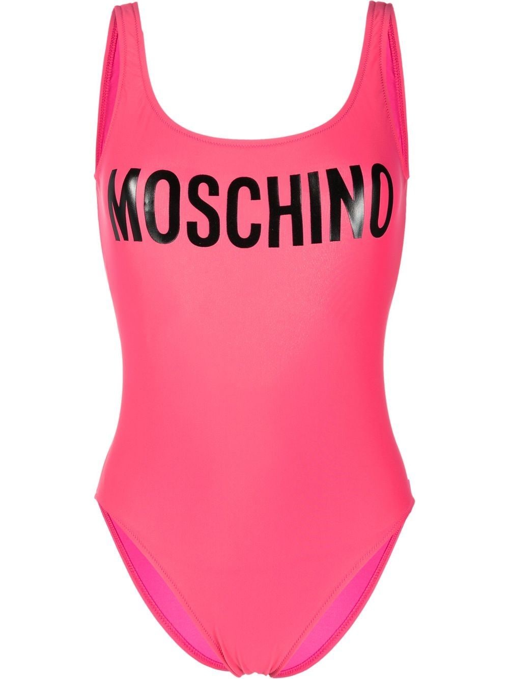 Moschino logo-print V-back Swimsuit - Farfetch