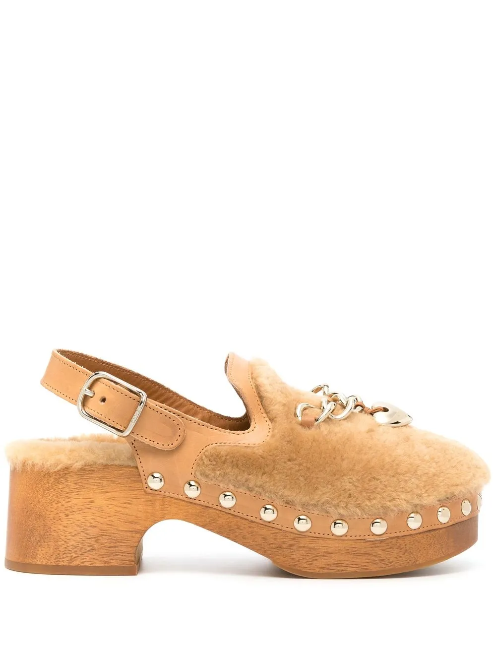 

Chloé Ninna shearling clogs - Brown