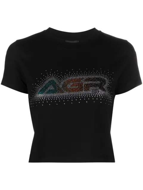 AGR logo embellished cropped t-shirt