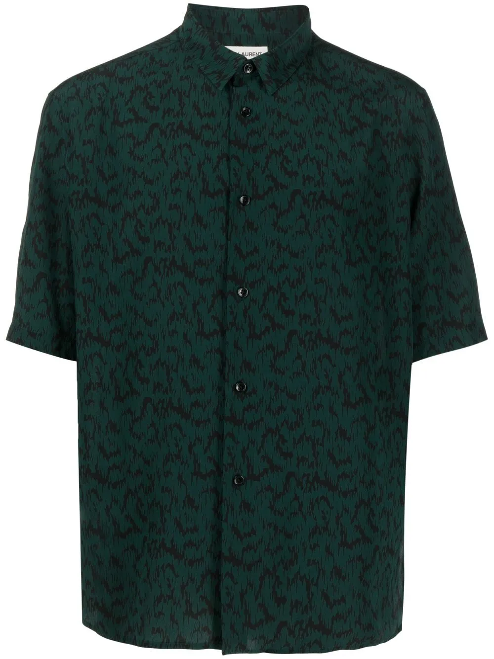 

Saint Laurent abstract-print short-sleeve shirt - Green