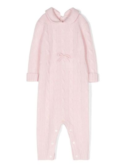 Ralph Lauren Kids cable-knit bodysuit pink | MODES