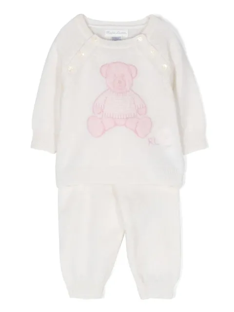 Ralph Lauren Kids teddy bear intarsia-knit cashmere set