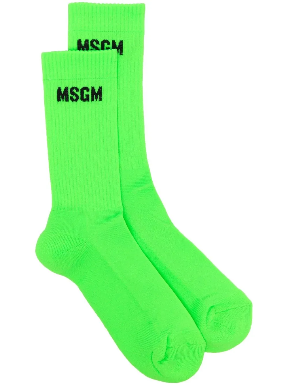 

MSGM calcetines con logo bordado - Verde