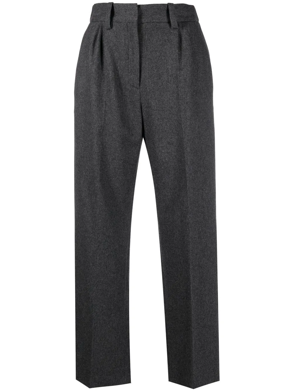 

Maje cropped wool-blend trousers - Grey