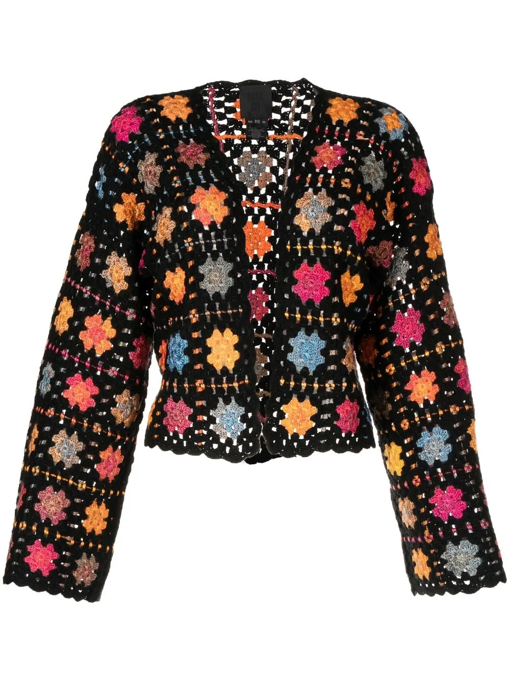 

Anna Sui floral-embroidered knit cardigan - Multicolour