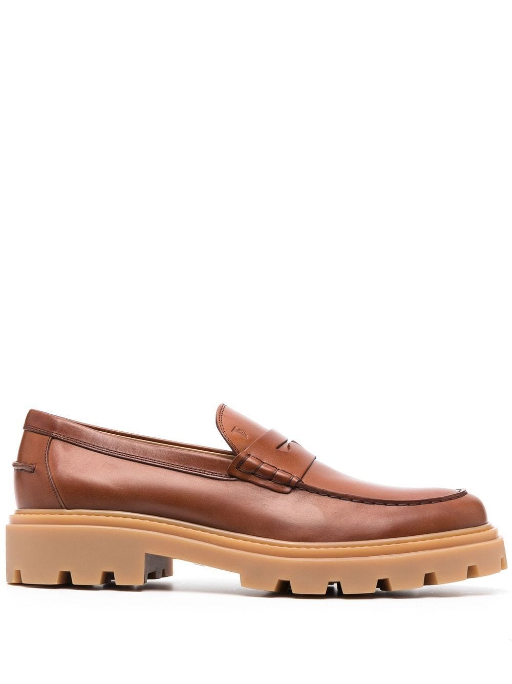 

Tod's logo-debossed loafers - Brown