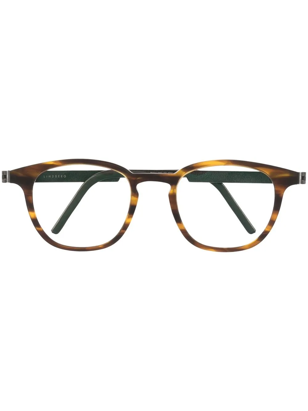 

Lindberg tortoiseshell round-frame glasses - Brown