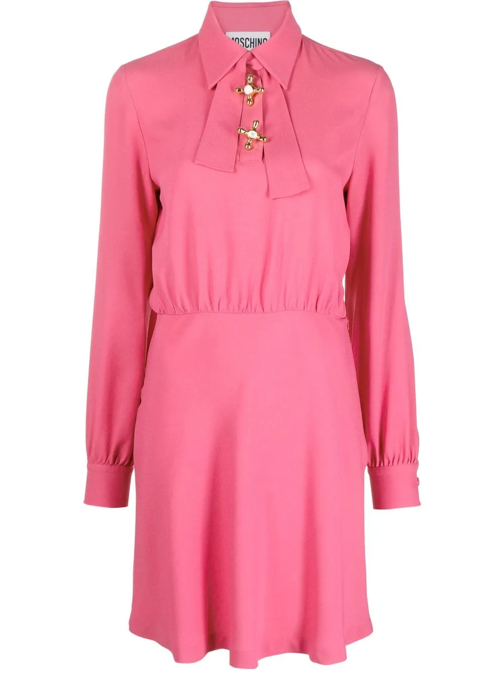 

Moschino vestido camisero Iconic Metal - Rosado