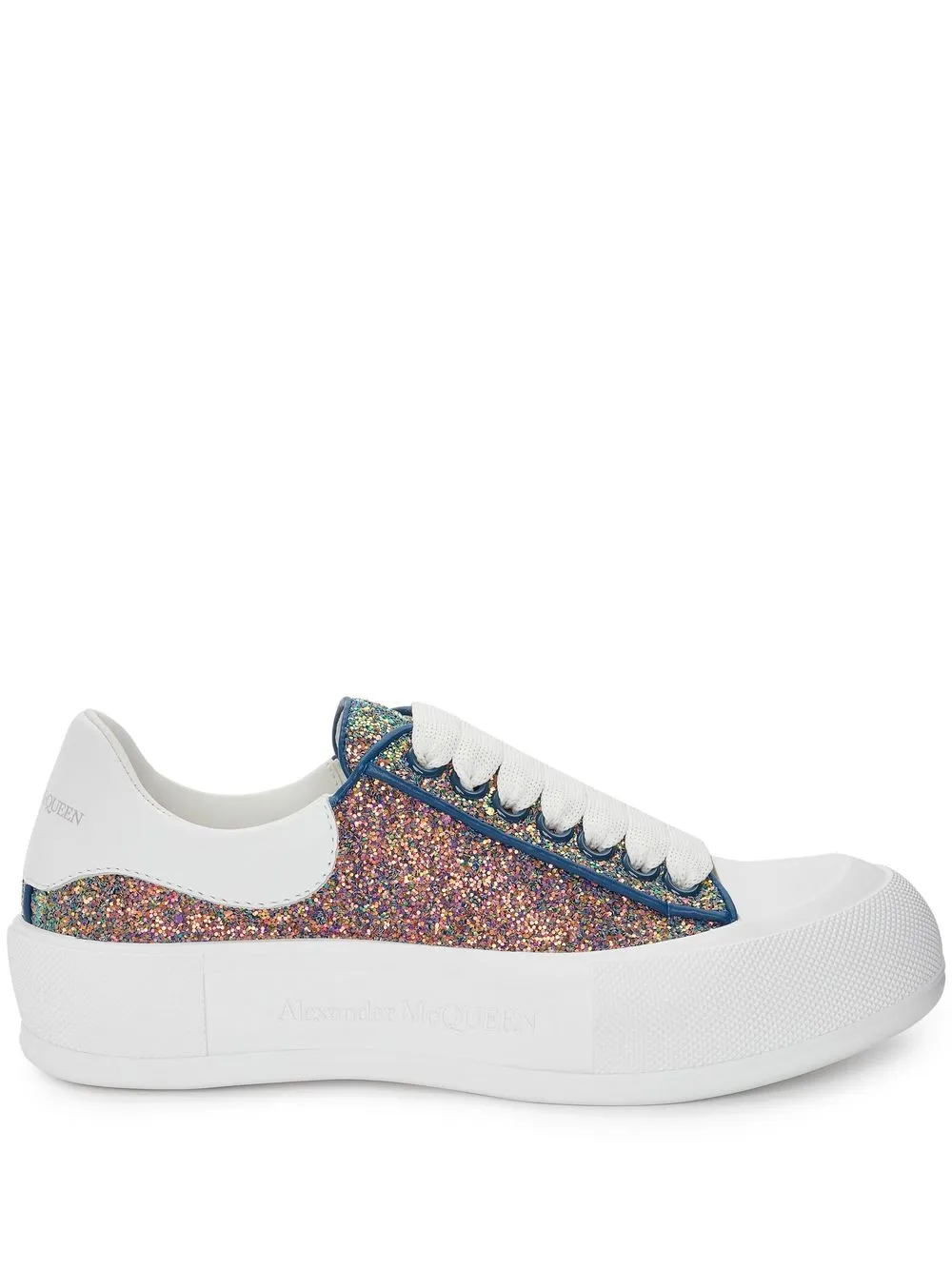Alexander McQueen Deck Plimsoll glitterdetailed Sneakers Farfetch