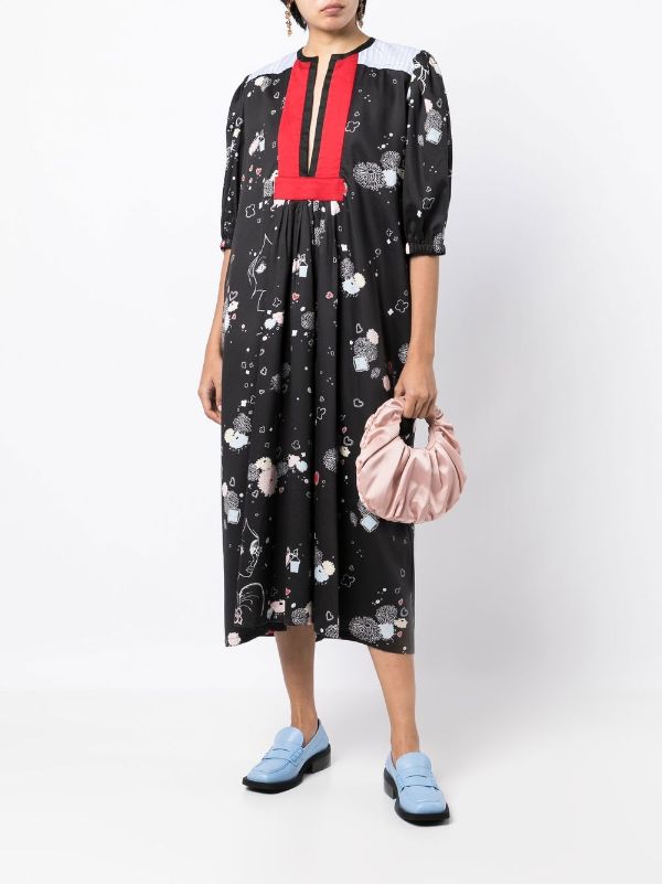 betty printed midi dress