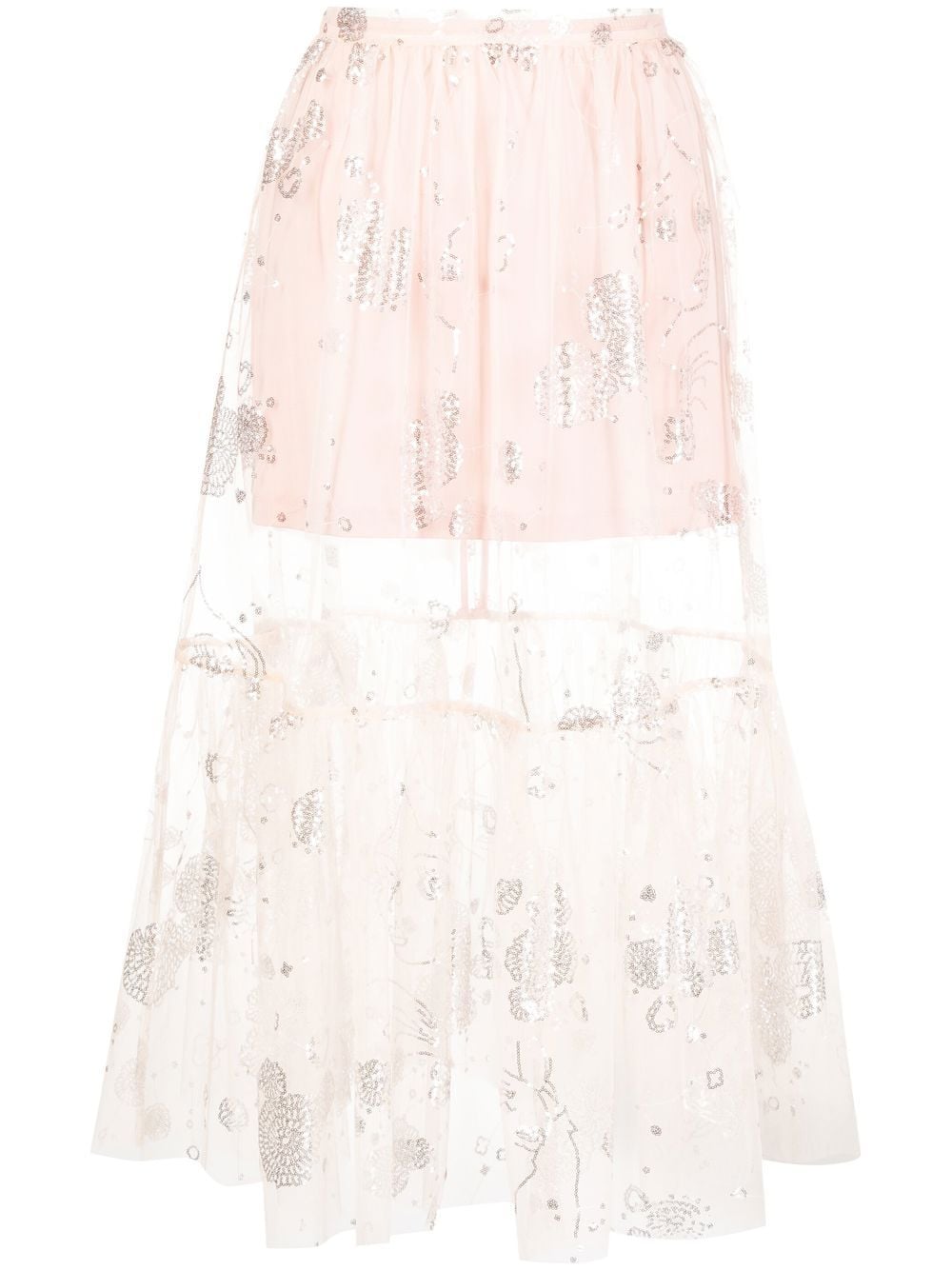Image 1 of Macgraw sequin-embellished sheer tulle skirt