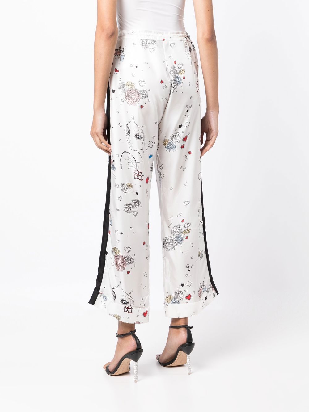 Shop Macgraw Drawstring Loose-fit Trousers In White