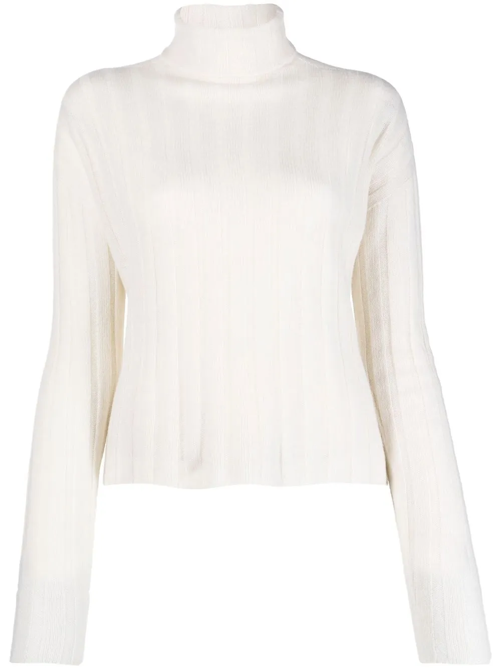 

Alysi ribbed roll-neck jumper - White