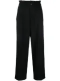 P.A.R.O.S.H. paperbag-waist straight leg trousers - Black
