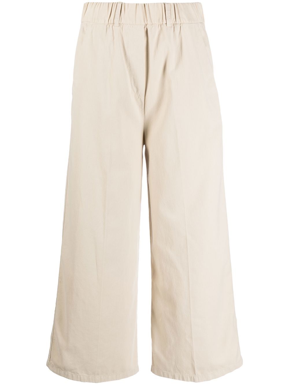 

Alysi cropped wide-leg trousers - Neutrals