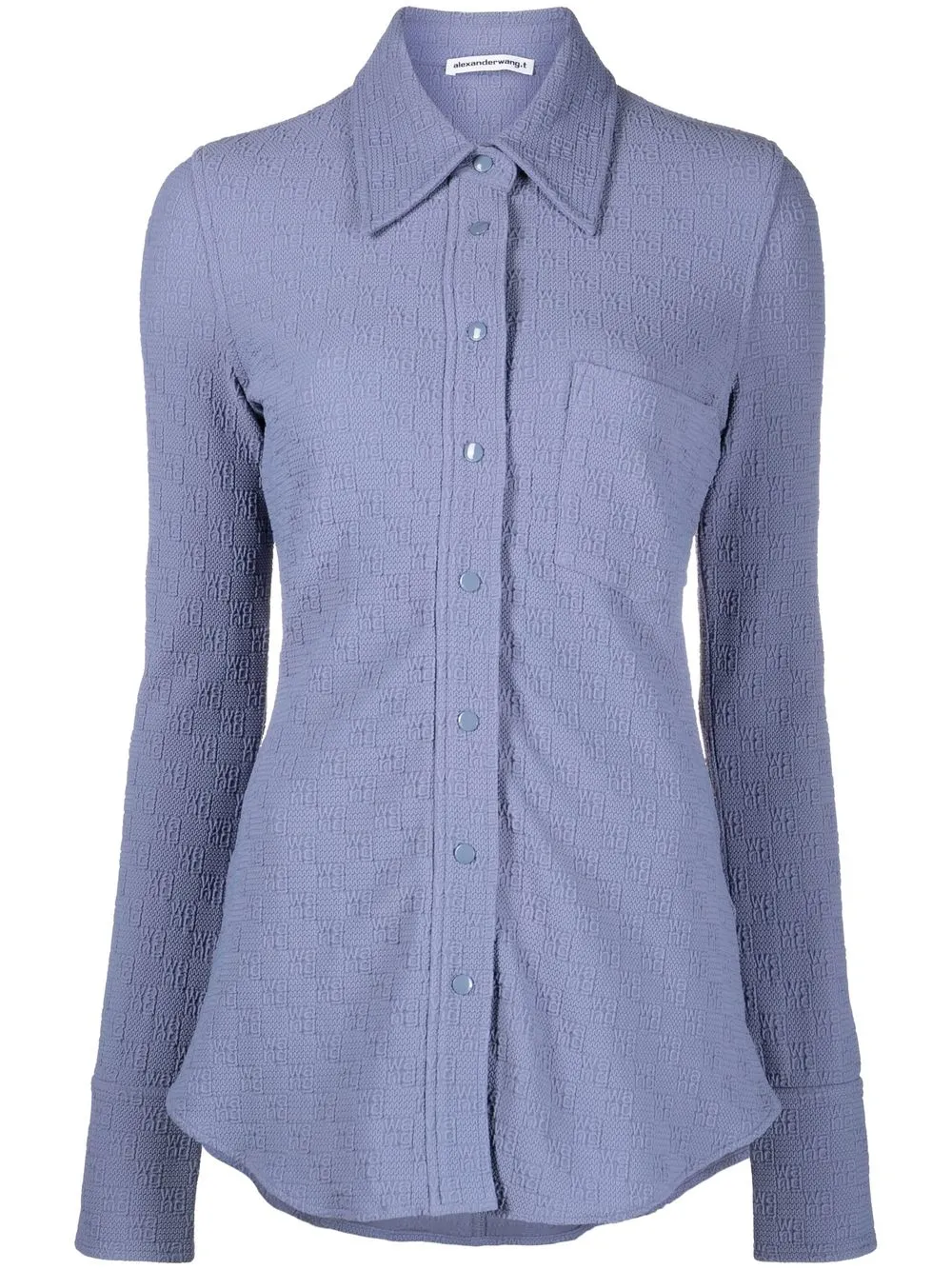 

Alexander Wang camisa ajustada con monograma - Azul