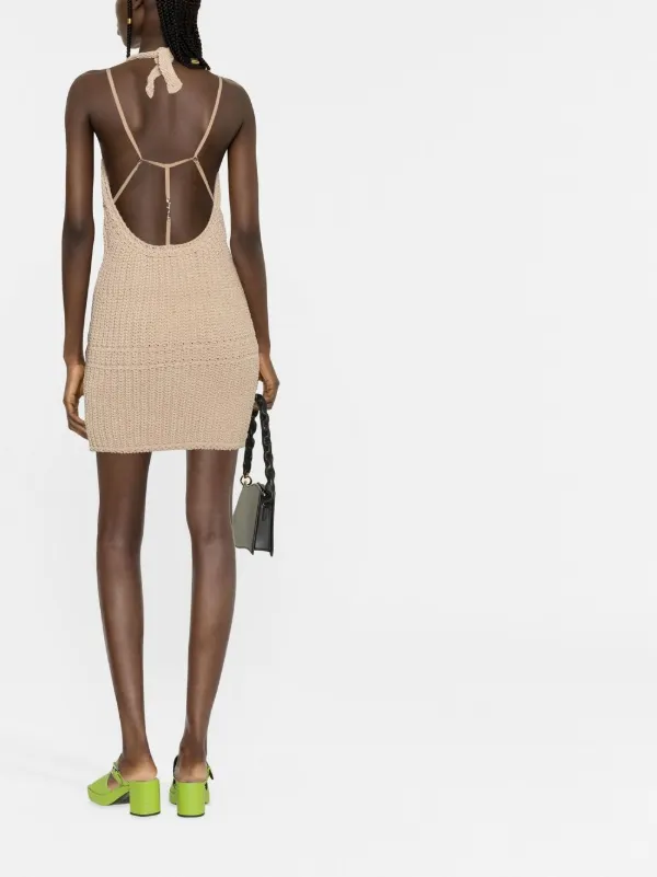 Jacquemus ホルターネック ニットドレス | ニュートラル | FARFETCH JP