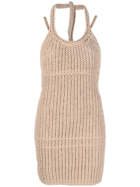 Jacquemus knitted halterneck dress