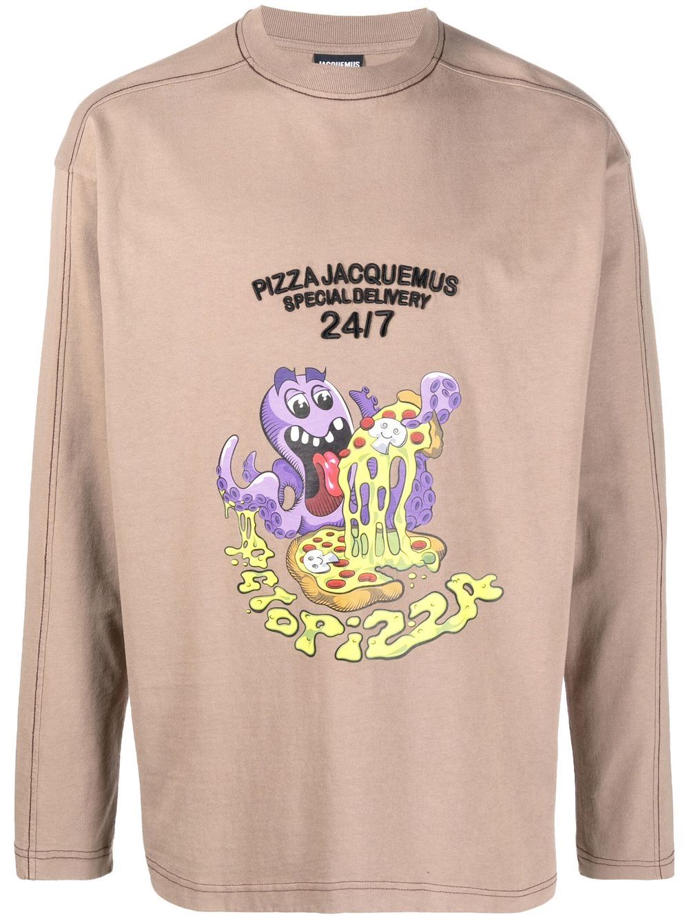 farfetch.com | Jacquemus Octopizza-print long-sleeve sweatshirt