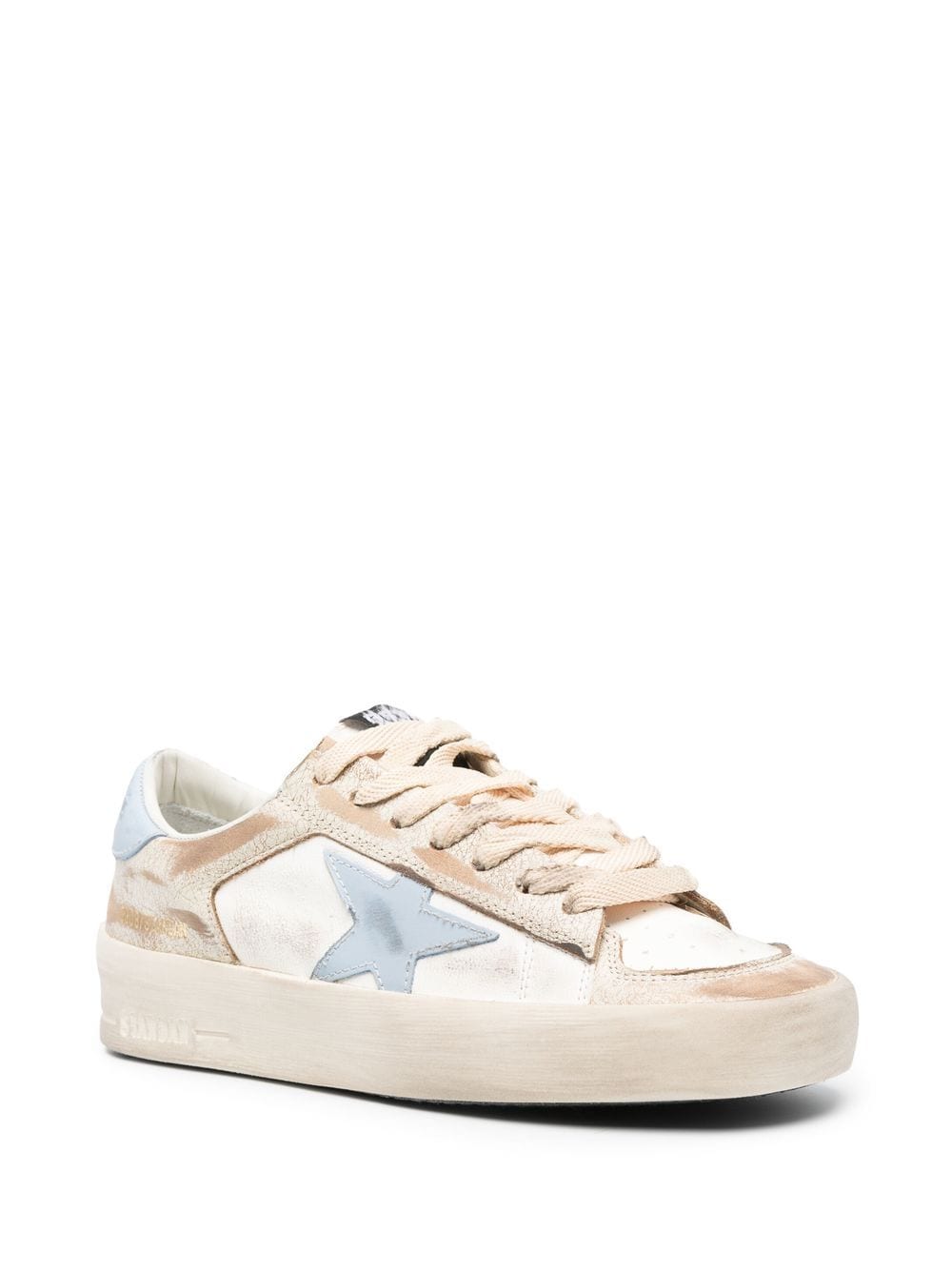 Golden Goose Gerafelde sneakers - Beige