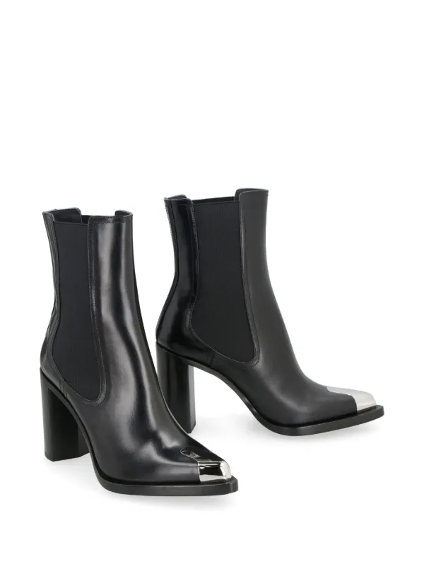 【美品】Alexander McQueen ブラックエンジニアブーツ Alexander McQueen ALEXANDER MCQUEEN アレキサンダー