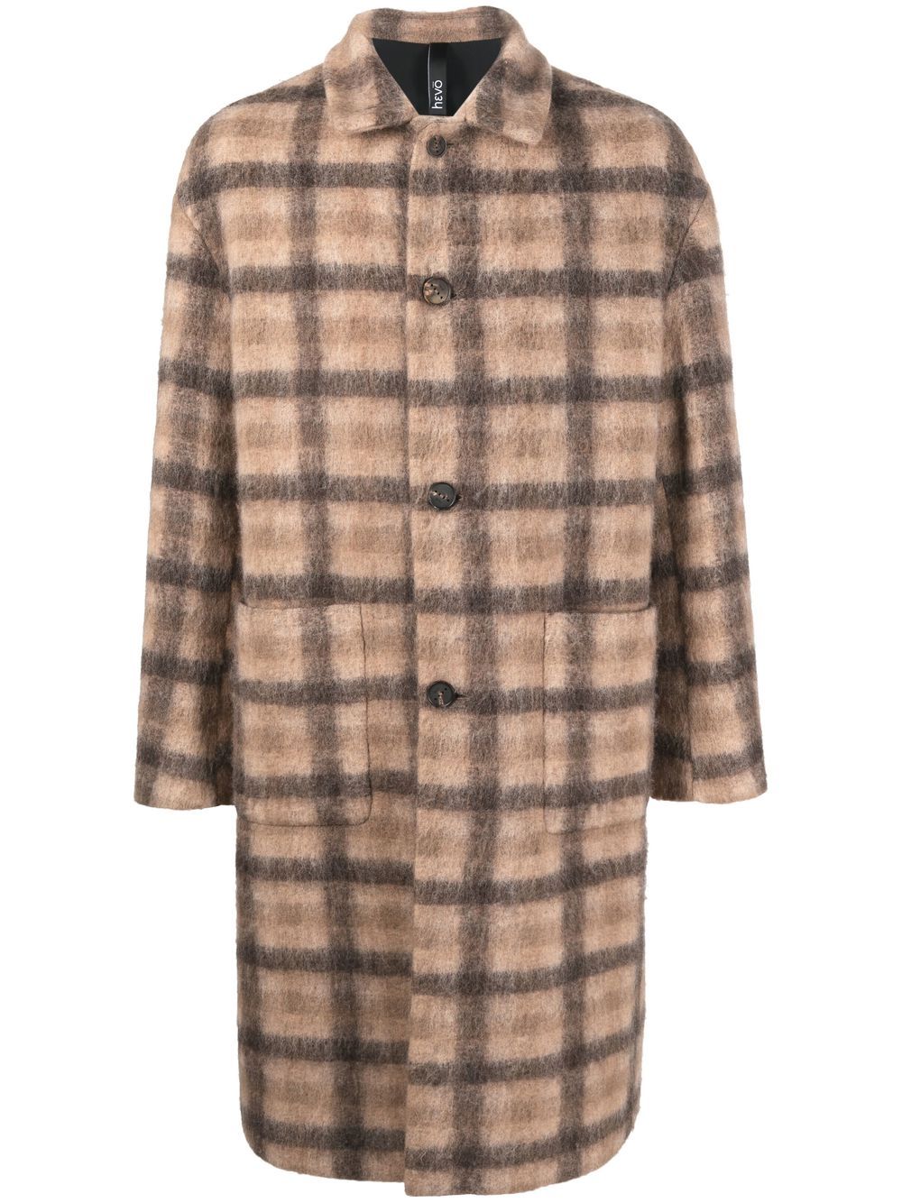 

Hevo Cavallino checked wool coat - Neutrals