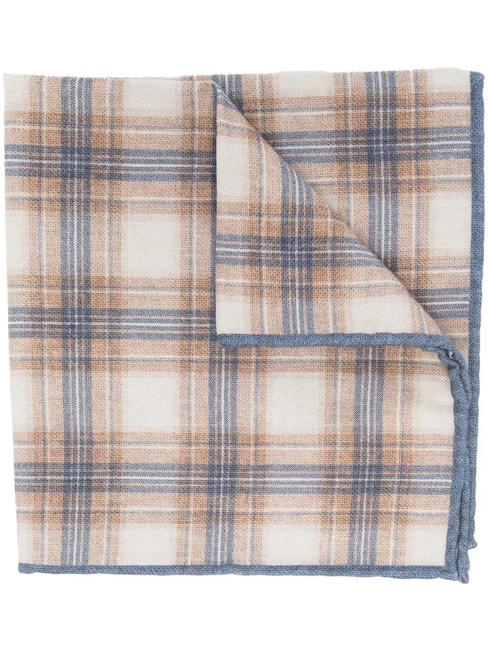 

Eleventy check-pattern pocket square - Blue