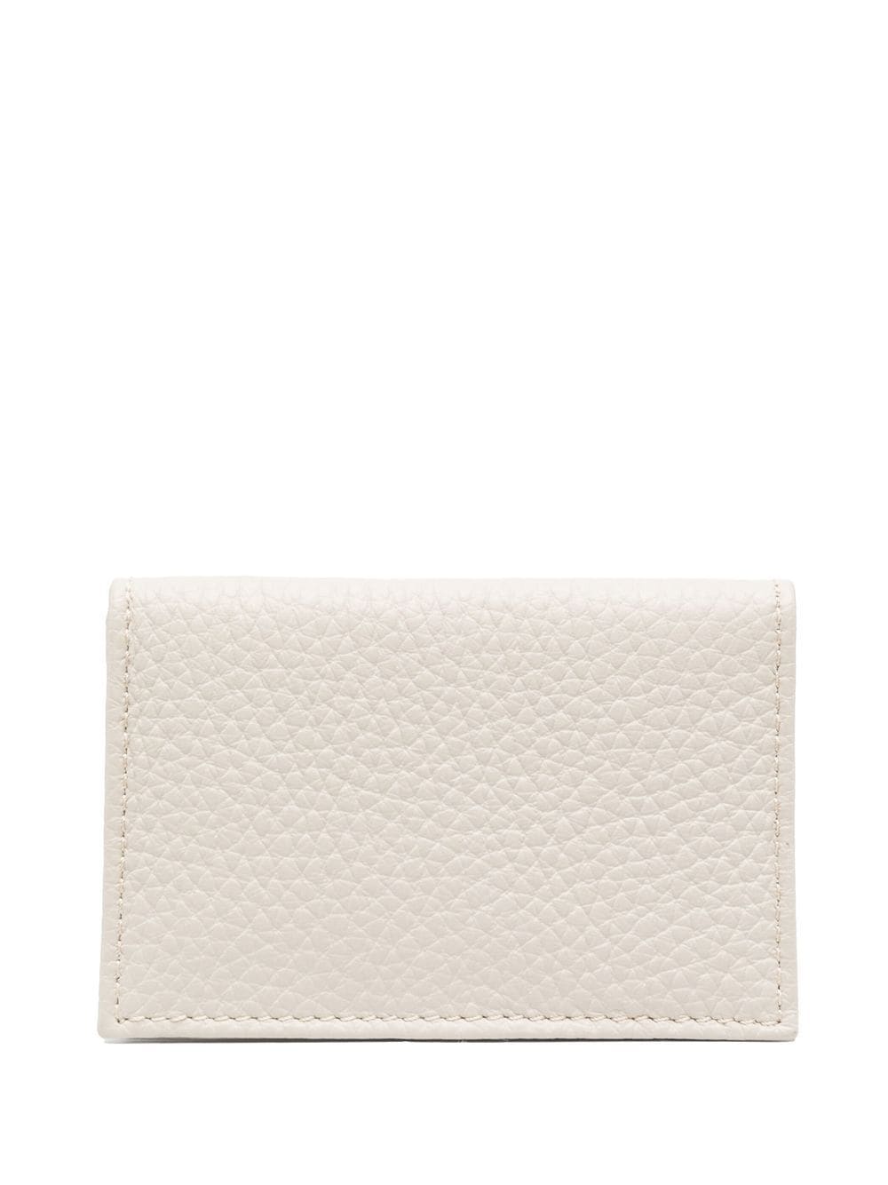 Eleventy Bi-fold Leather Cardholder In Neutrals