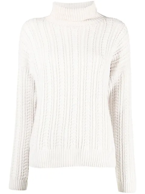 Eleventy ribbed-knit roll-neck jumper