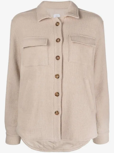 Eleventy wool textured long-sleeve shirt