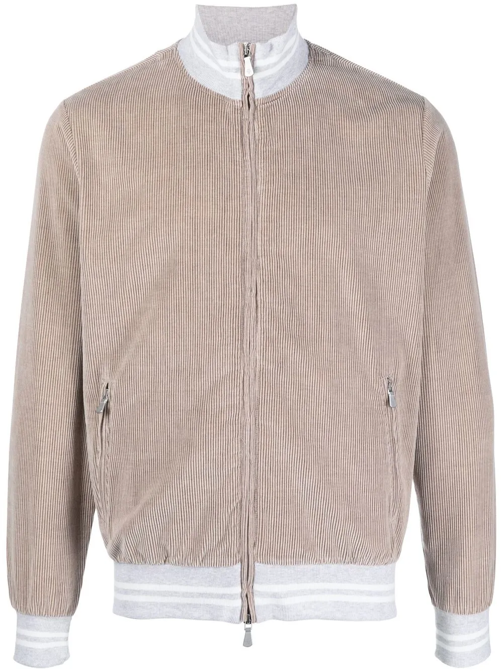 

Eleventy zip-up knitte cardigan - Neutrals