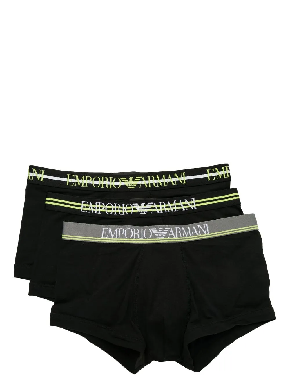 

Emporio Armani three-pack logo-waistband boxers - Black