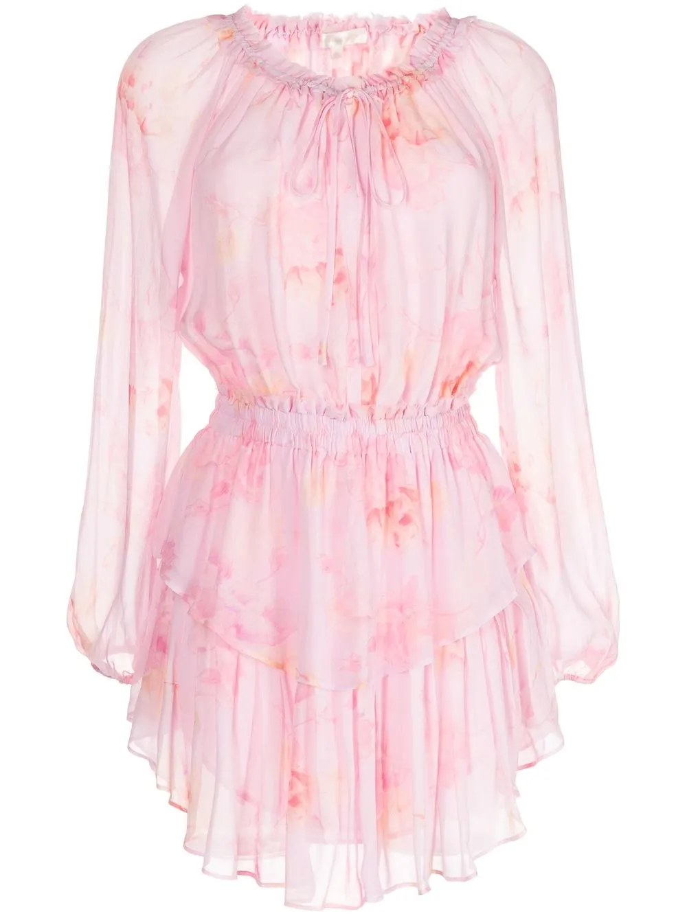 

LoveShackFancy vestido corto popover - Rosado