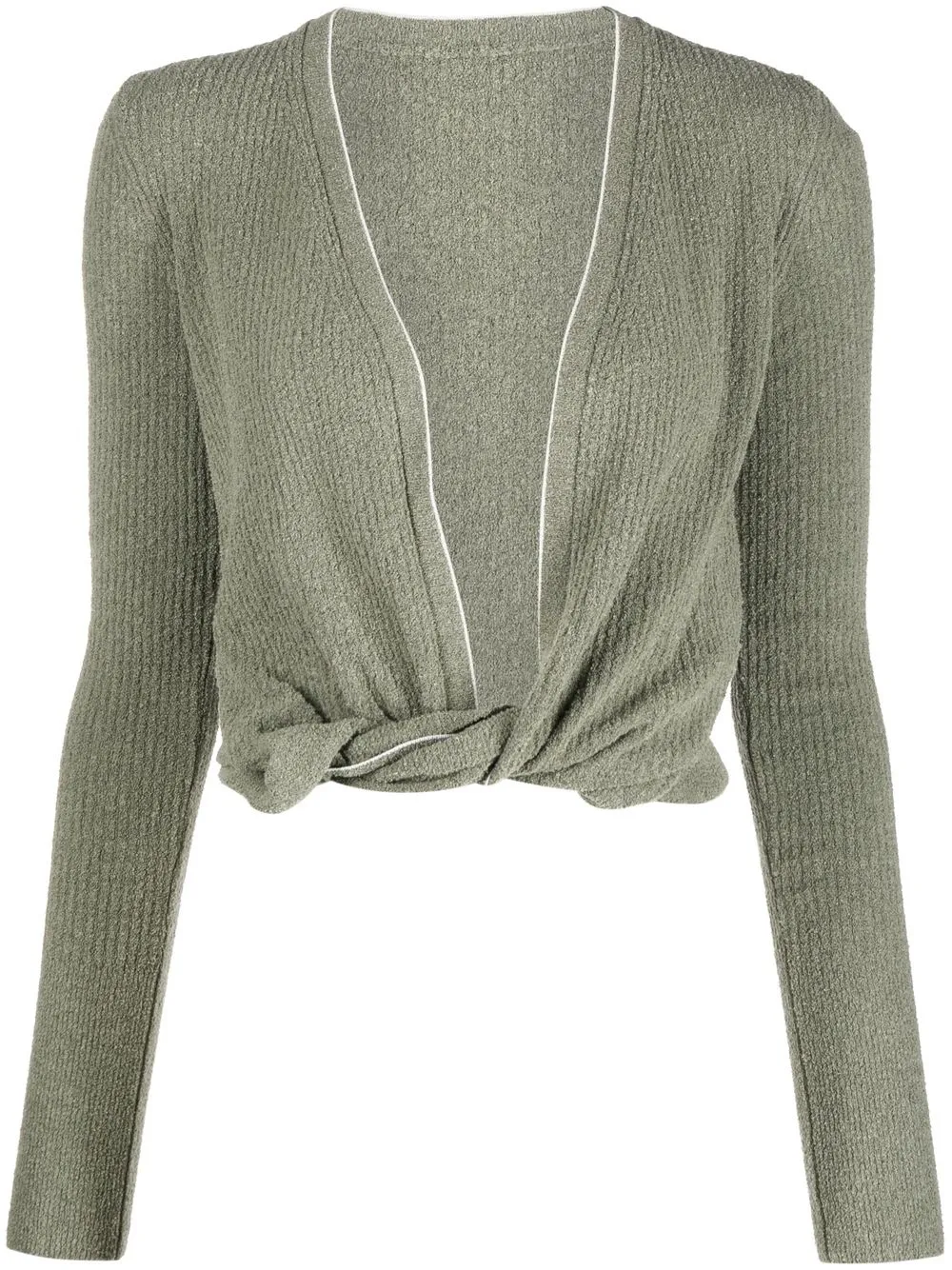 

Jacquemus twist-detail knitted top - Green