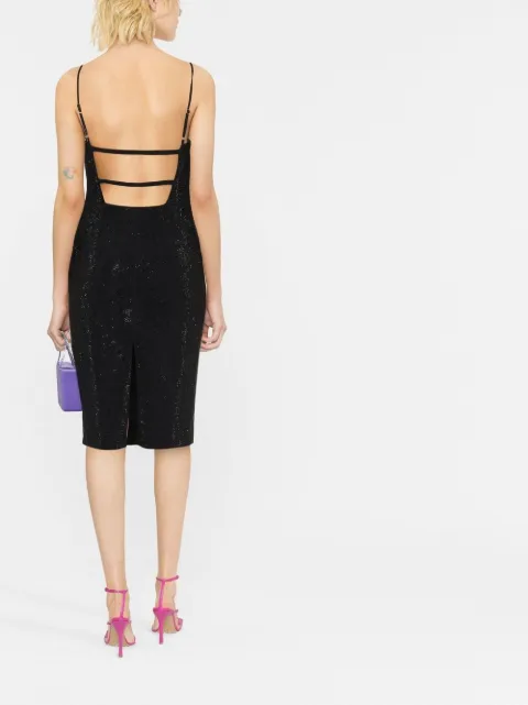 wal g strappy square neck midi