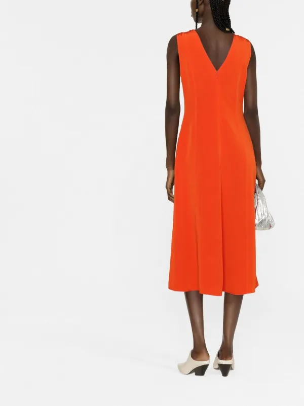 【関税送料込】☆Victoria Beckham☆Twist Shoulder Dress Twist Shoulder Dress In Macadamia | Designer Dresses