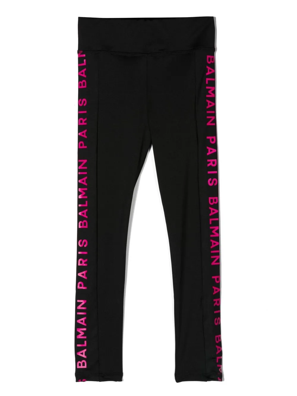 

Balmain Kids side logo-print detail leggings - Black