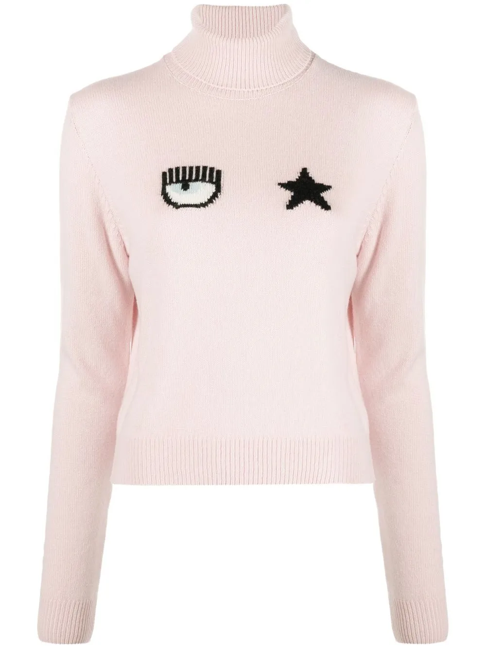 

Chiara Ferragni Eye Star roll-neck jumper - Pink