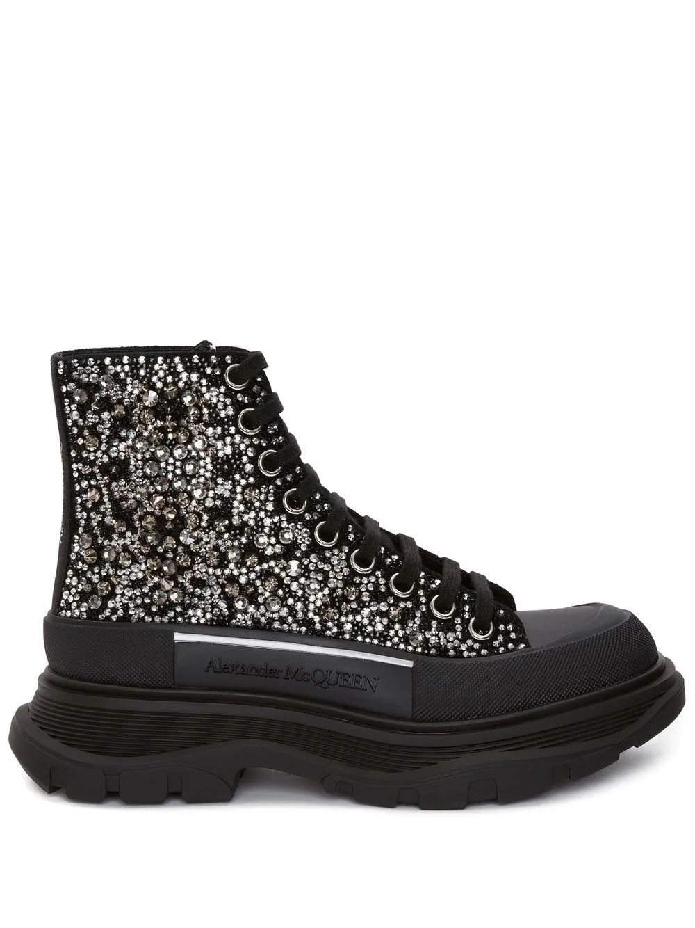 Alexander McQueen Tread Slick Embellished Ankle Boots Farfetch