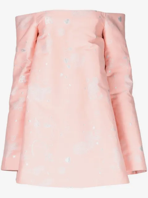 Macgraw Virtuoso off-shoulder jacquard dress