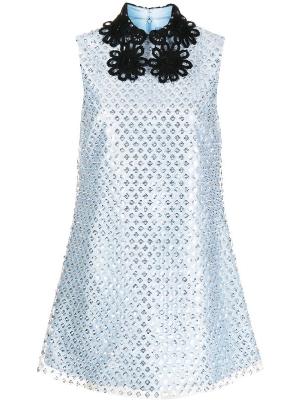 white sequin embellished dress