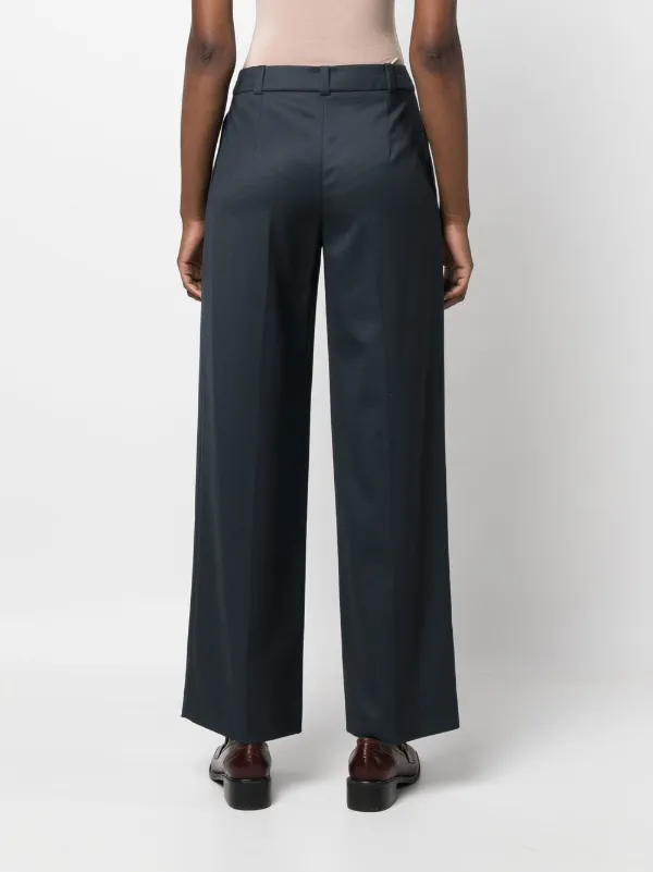 Low Classic wool-blend straight-leg Trousers | Blue | FARFETCH
